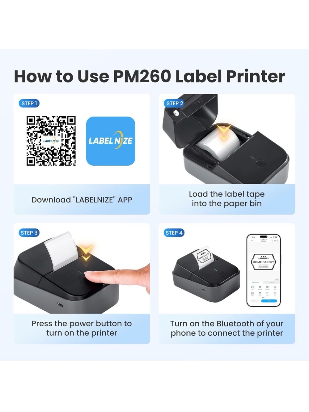 2 Inch Label Tape Maker Bluetooth Label Printer - Picture 5 of 8